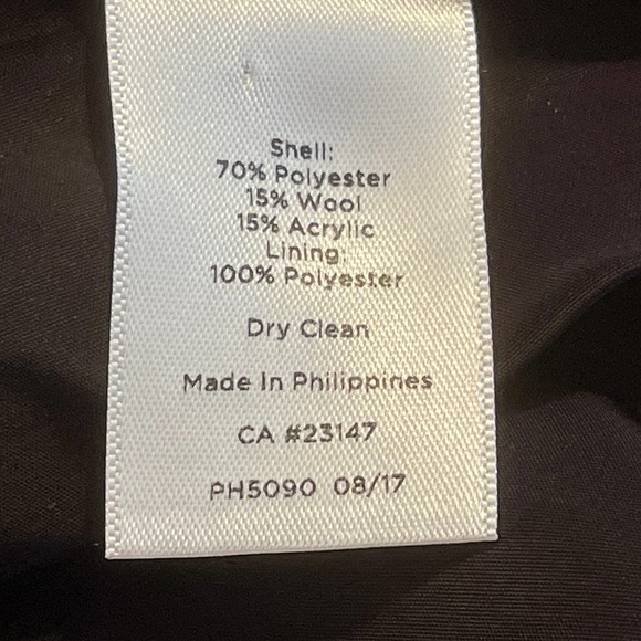 Talbots Womens Medium (8) Gray Button Front Jacket Wool Blend 394:S1351 - Picture 10 of 11